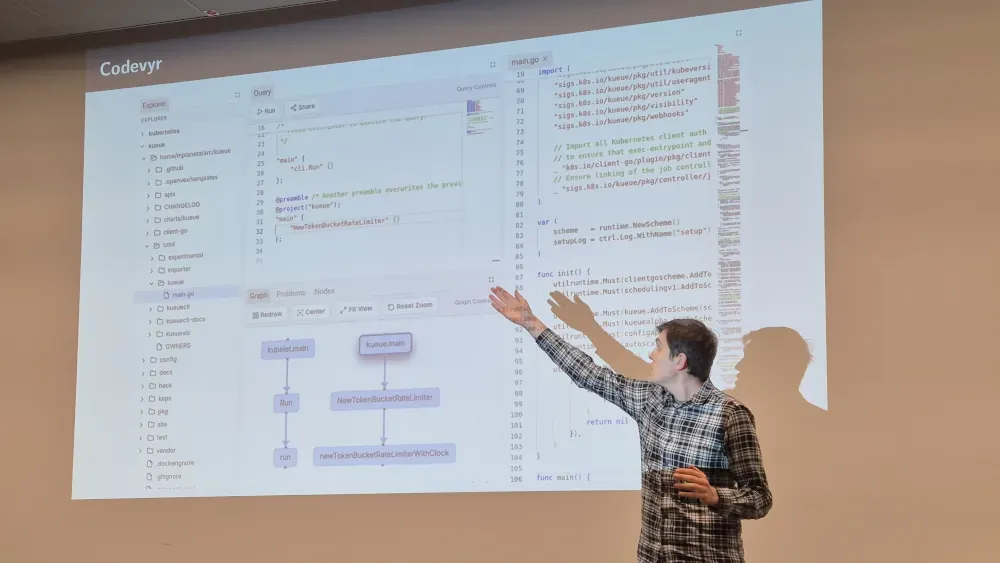 Maksym Planeta presenting his talk Maksym Planeta presenting his talk